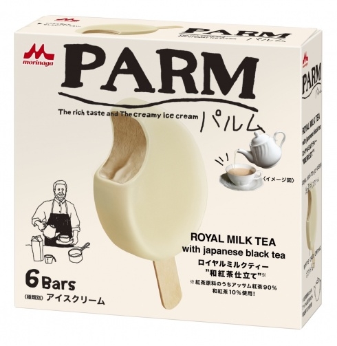 Parm パルム ロイヤルミルクティー 和紅茶仕立て 6本入り 数量限定コラボパッケージ 9月下旬より全国で数量限定発売 森永乳業 外食 食品業界の新商品 キャンペーン 新メニュー情報 ニュース フーズチャネル