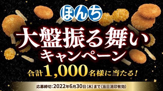 ぼんち大盤振る舞いキャンペーン【日清食品ホールディングス】｜食品